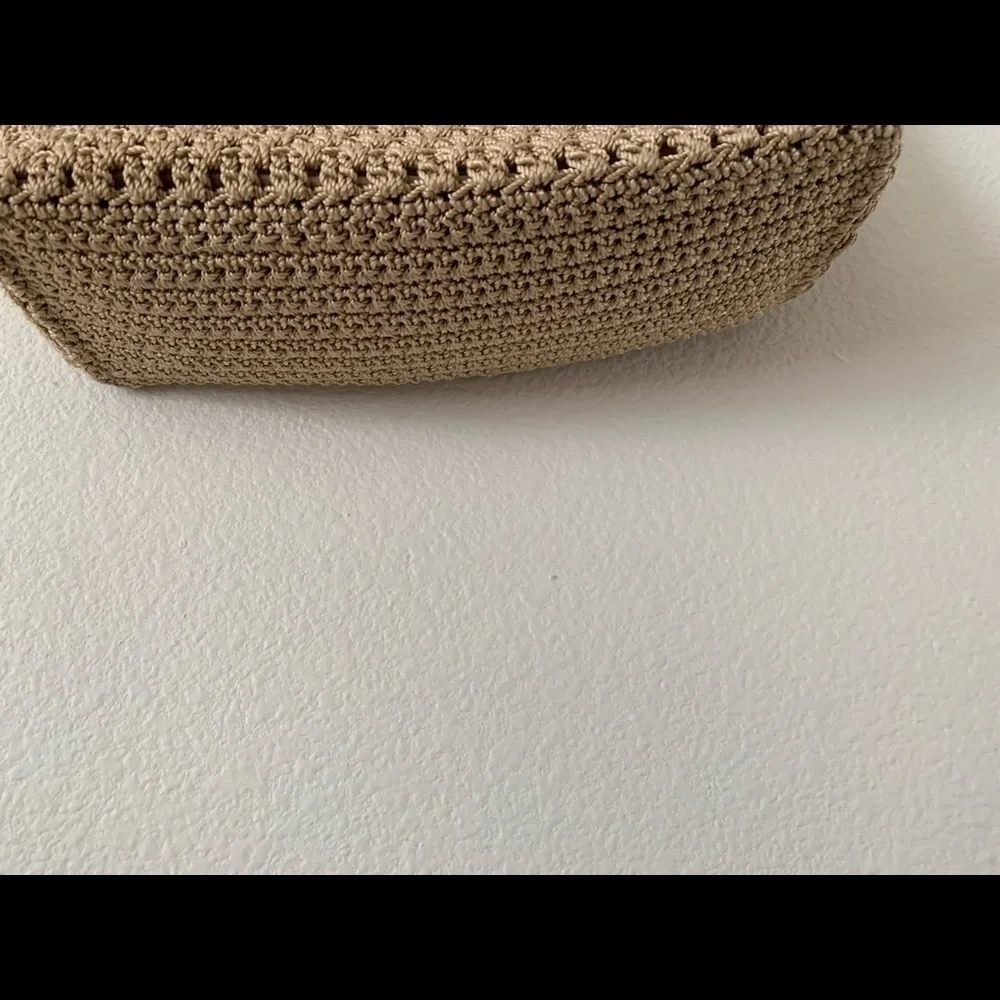 Lina Elegant Tan Crochet Tote Bag